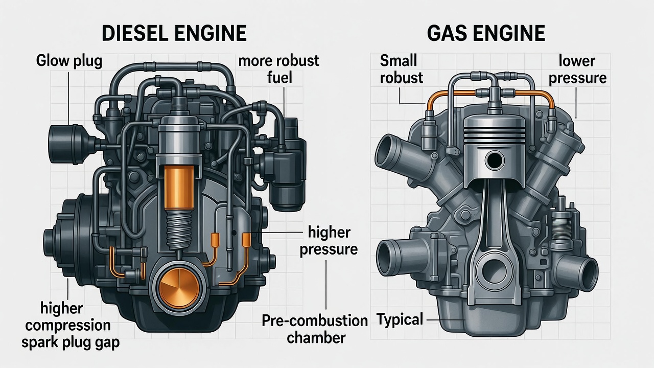 Diesel Engine vs Gas Engine