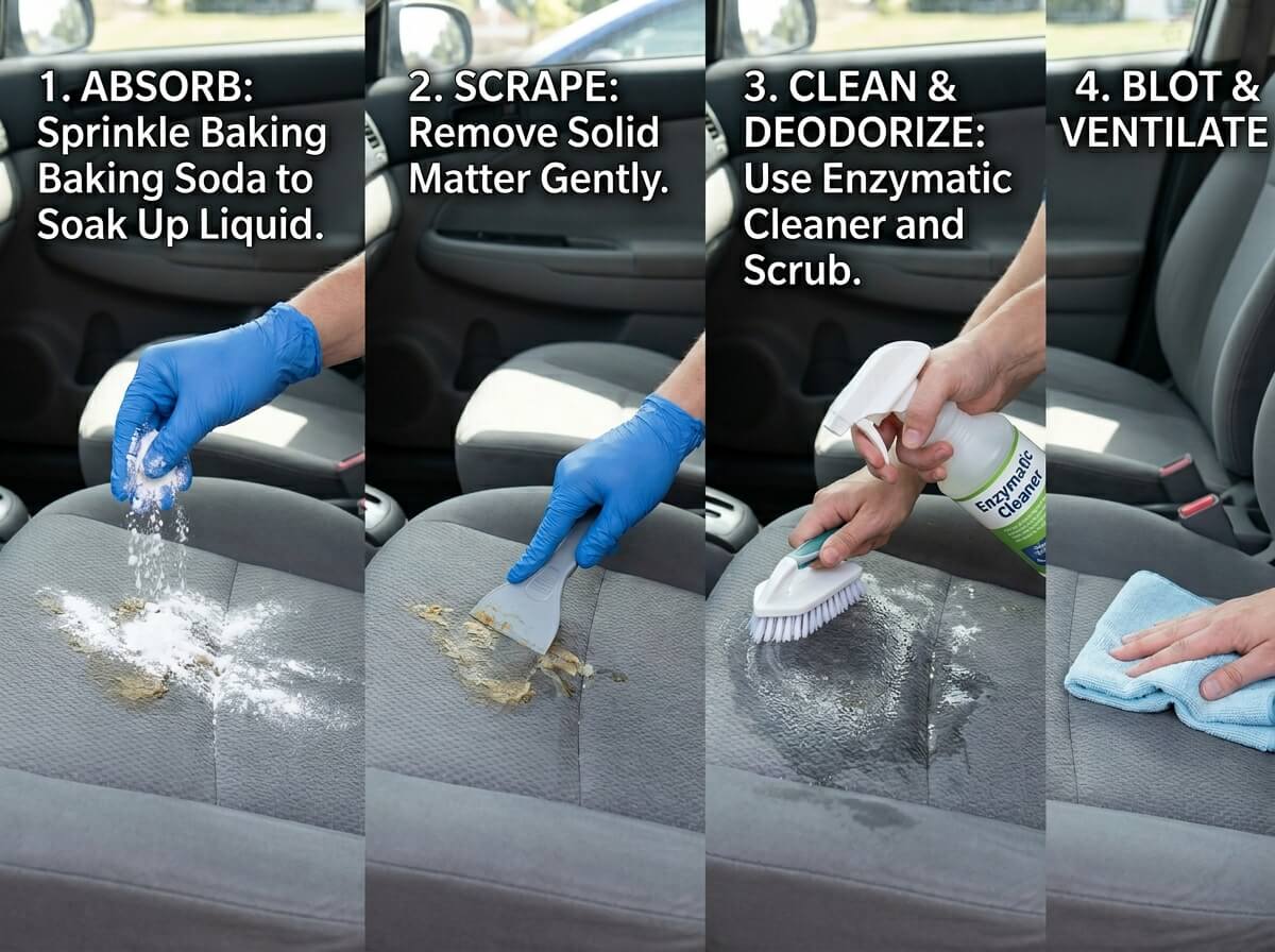 How to Clean Puke from Car