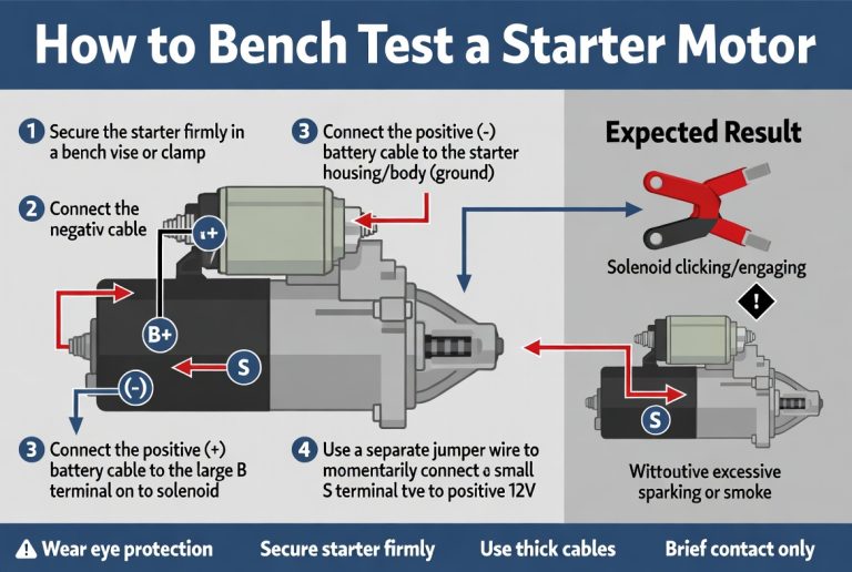 how to bench test a starter