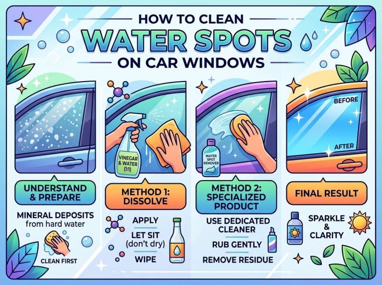 How to Clean Water Spots on Car Windows