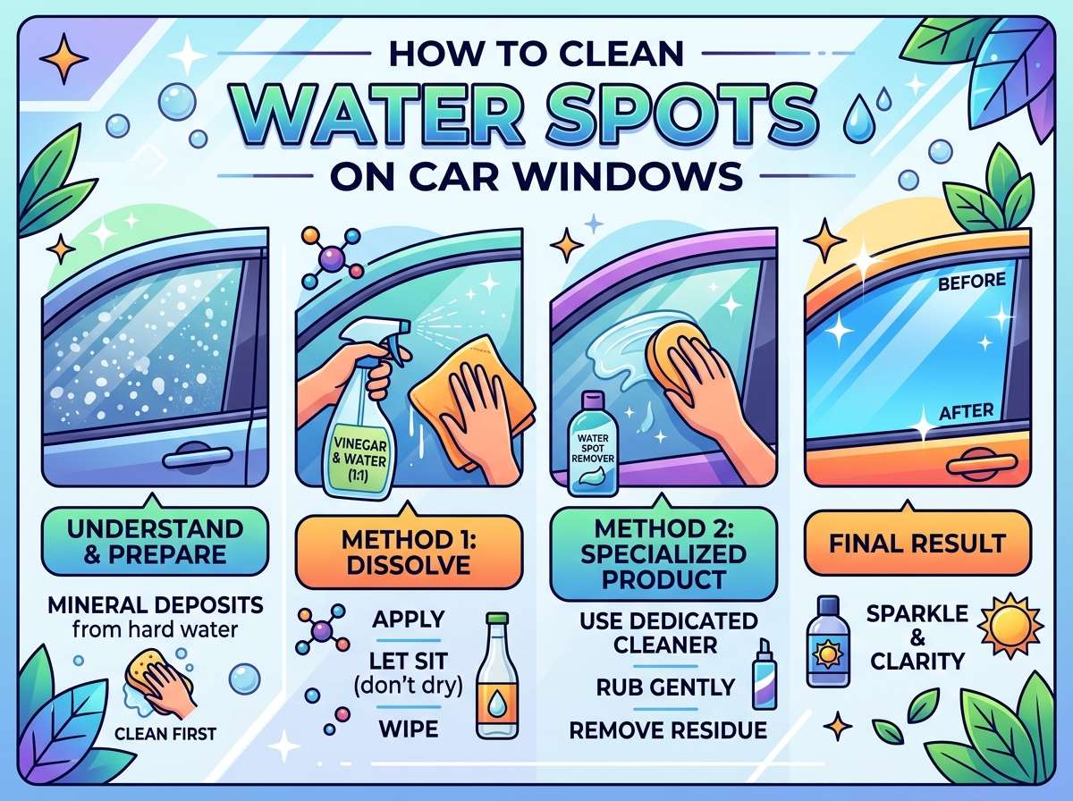 How to Clean Water Spots on Car Windows