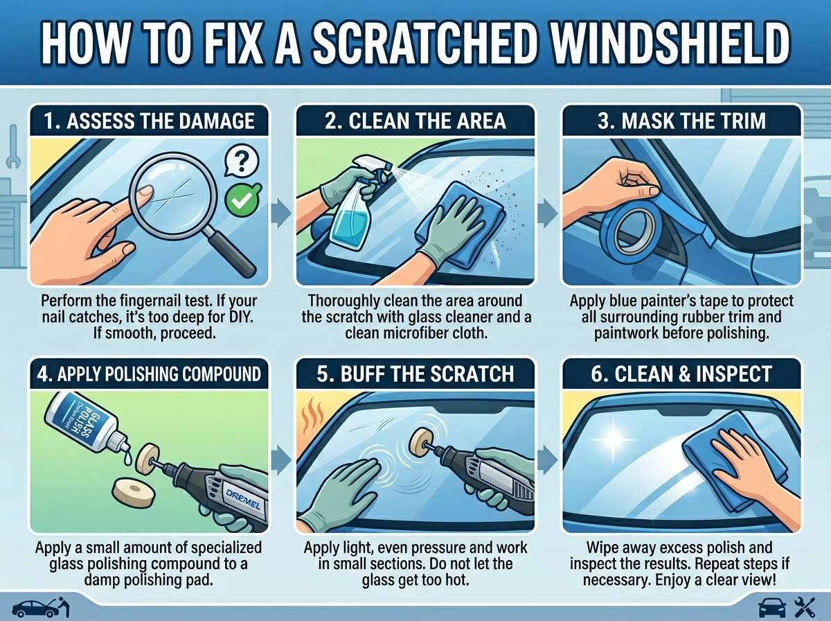 How to Fix a Scratched Windshield?