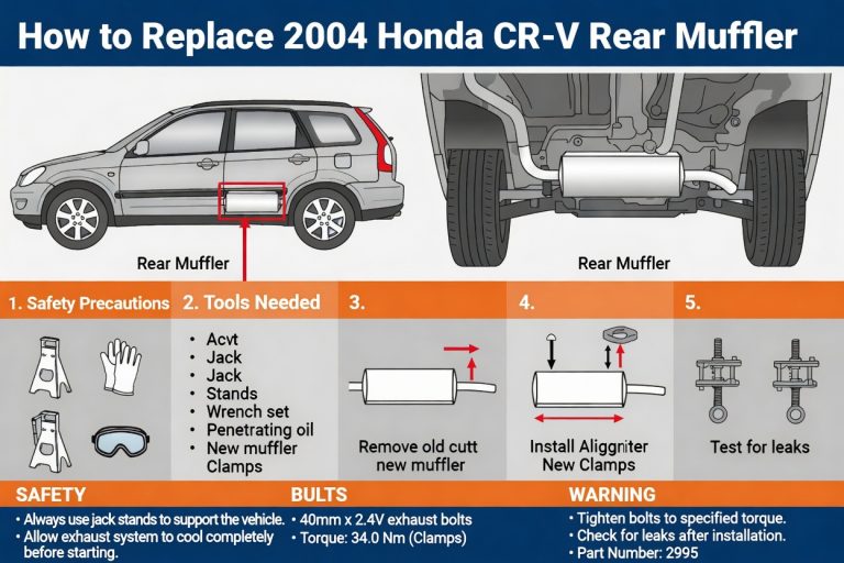 How to Replace a Honda CRV Rear Muffler?