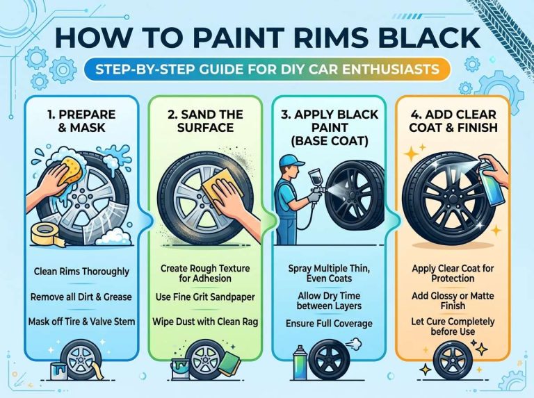 How to Paint Rims Black