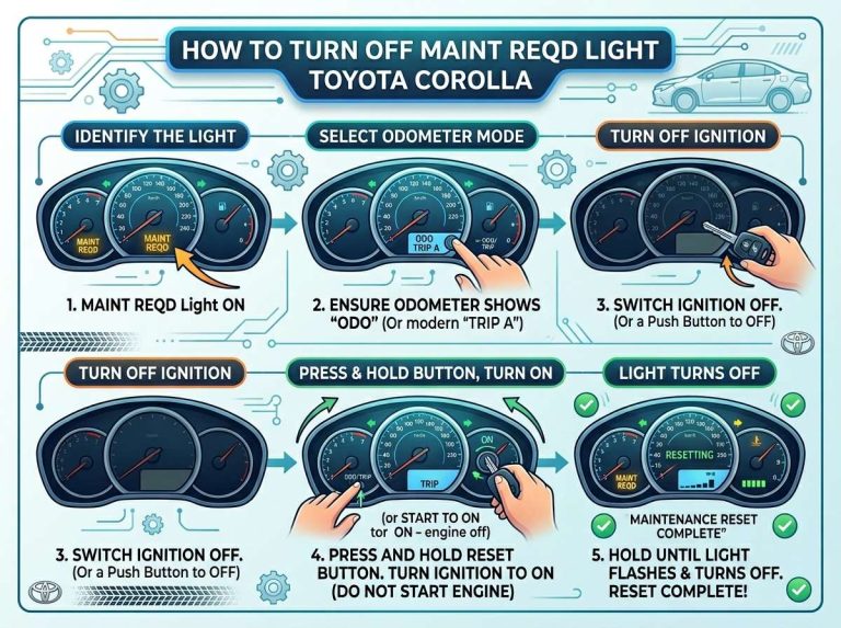 How to Turn Off the Maint Reqd Light on Your Toyota Corolla