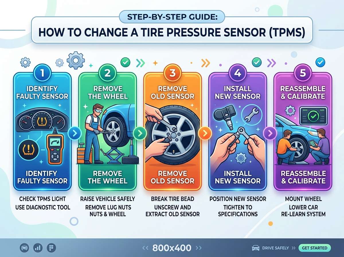how to change a tire pressure sensor