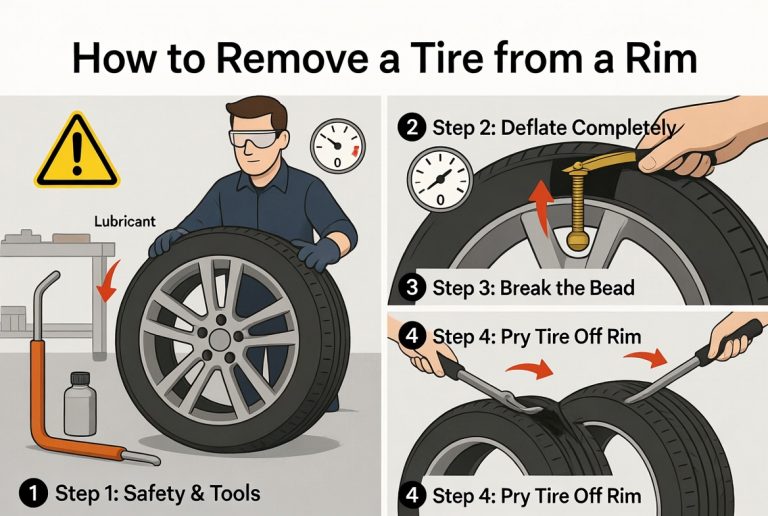 How to Remove a Tire from a Rim
