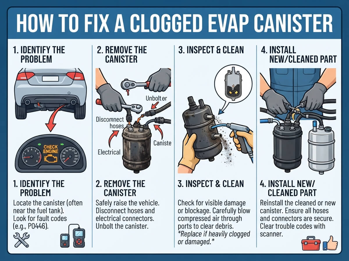 How to Fix a Clogged Evap Canister